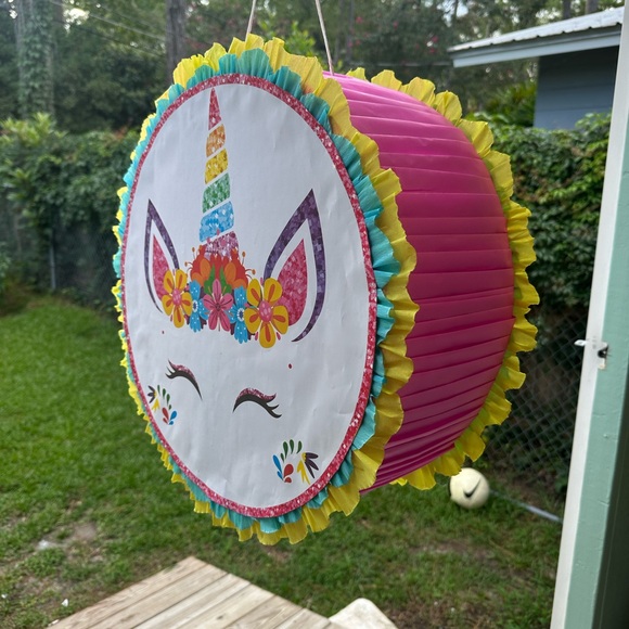 Unicorn Party Pinata with Rainbow Colors - Picture 4 of 6